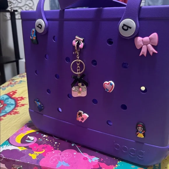 Purple Bogg Bag with Charms - Picture 3 of 10